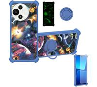 Aroepurt Custodia Comaptibile per TCL 60 Se Nxtpaper 5G T521K Case Custodia [ con 9H HD Vetro Temperato] Cover Supporto PC + Silicone YGL-XQ