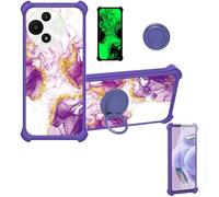 Aroepurt Custodia Comaptibile per TCL 60 Se Nxtpaper 5G T521K Case Custodia [ con 9H HD Vetro Temperato] Cover Supporto PC + Silicone JSZ-ZDL