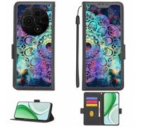 Aroepurt Custodia Comaptibile per TCL 60 Se T517H Case Custodia Cover Supporto Premium in PU[con Pellicola Protettiva HD con durezza 9H] [Blocco RFID][Effetto di rifrazione] LPT-HTT