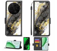 Aroepurt Custodia Comaptibile per TCL 60 Se T517H Case Custodia Cover Supporto Premium in PU[con Pellicola Protettiva HD con durezza 9H] [Blocco RFID][Paillettes Dorate + Brillanti] LPT-HDL