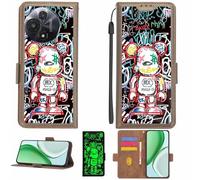 Aroepurt Custodia Comaptibile per TCL 60R 5G T519N T519H Case Custodia Cover Supporto Premium in PU[con Pellicola Protettiva HD con durezza 9H] [Blocco RFID][Effetto Luminoso Scuro] LPT-MXX