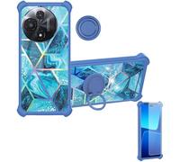 Aroepurt Custodia Comaptibile per TCL 60R 60 R 5G Case Custodia [ con 9H HD Vetro Temperato] Cover Supporto PC + Silicone IMDL-LS