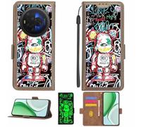 Aroepurt Custodia Comaptibile per TCL NXTPAPER 60 Ultra Case Custodia Cover Supporto Premium in PU[con Pellicola Protettiva HD con durezza 9H] [Blocco RFID][Effetto Luminoso Scuro] LPT-MXX