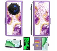 Aroepurt Custodia Comaptibile per TCL NXTPAPER 60 Ultra Case Custodia Cover Supporto Premium in PU[con Pellicola Protettiva HD con durezza 9H] [Blocco RFID][Paillettes Dorate + Brillanti] LPT-ZDL