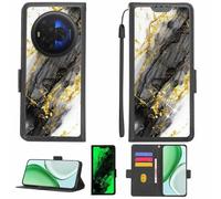 Aroepurt Custodia Comaptibile per TCL NXTPAPER 60 Ultra Case Custodia Cover Supporto Premium in PU[con Pellicola Protettiva HD con durezza 9H] [Blocco RFID][Paillettes Dorate + Brillanti] LPT-HDL