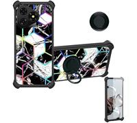Aroepurt Custodia Comaptibile per Ulefone Note 19 PRO Case Custodia [ con 9H HD Vetro Temperato] Cover Supporto PC + Silicone IMDH-HS