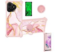 Aroepurt Custodia Comaptibile per Ulefone Note 19 PRO Case Custodia [ con 9H HD Vetro Temperato] Cover Supporto PC + Silicone JSF-FDL