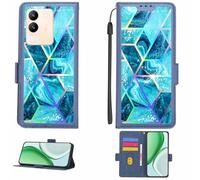 Aroepurt Custodia Comaptibile per Vivo V40 Se 5g Case Custodia Cover Supporto Premium in PU[con Pellicola Protettiva HD con durezza 9H] [Blocco RFID][Effetto di rifrazione] LPT-LS