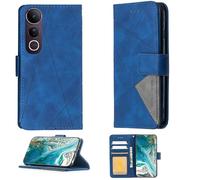 Aroepurt Custodia Comaptibile per Vivo V50 Lite 5G Case Custodia Cover Supporto Premium in PU [ con 9H HD Vetro Temperato] BF05 Blue