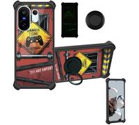 Aroepurt Custodia Comaptibile per Vivo X200 Fe V2505 V2503 Case Custodia [ con 9H HD Vetro Temperato] Cover Supporto PC + Silicone YGH-JGP