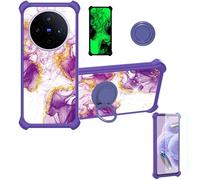 Aroepurt Custodia Comaptibile per Vivo X200S V2458A Case Custodia [ con 9H HD Vetro Temperato] Cover Supporto PC + Silicone JSZ-ZDL