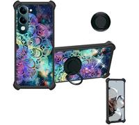Aroepurt Custodia Comaptibile per Vivo Y04E Case Custodia [ con 9H HD Vetro Temperato] Cover Supporto PC + Silicone IMDH-HTT