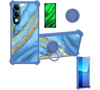 Aroepurt Custodia Comaptibile per Vivo Y04E Case Custodia [ con 9H HD Vetro Temperato] Cover Supporto PC + Silicone JSL-LDL