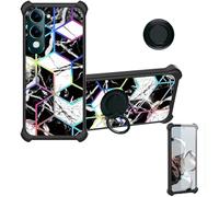 Aroepurt Custodia Comaptibile per Vivo Y04E Case Custodia [ con 9H HD Vetro Temperato] Cover Supporto PC + Silicone IMDH-HS