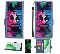 Aroepurt Custodia Comaptibile per Vivo Y12g Case Custodia Cover Supporto Premium in PU[con Pellicola Protettiva HD con durezza 9H] [Blocco RFID][Effetto Luminoso Scuro] LPT-BQ