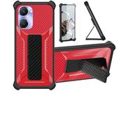 Aroepurt Custodia Comaptibile per Vivo y28s 5g V2346 V2351 Coque Custodia Case Ibrida [con Protezione dello Schermo in Vetro temperato] [Supporto Magnetico Pieghevole] Rosa