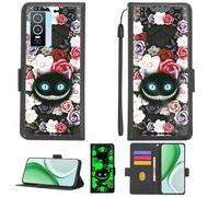 Aroepurt Custodia Comaptibile per Vivo Y76 5G Case Custodia Cover Supporto Premium in PU[con Pellicola Protettiva HD con durezza 9H] [Blocco RFID][Effetto Luminoso Scuro] LPT-LZM