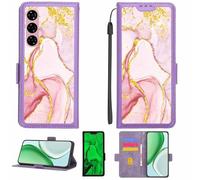 Aroepurt Custodia Comaptibile per XGODY MATE60 6.79 4G LTE Case Custodia Cover Supporto Premium in PU[con Pellicola Protettiva HD con durezza 9H] [Blocco RFID][Paillettes Dorate + Brillanti] LPT-FDL