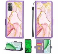 Aroepurt Custodia Comaptibile per Yezz Art 2 PRO Case Custodia Cover Supporto Premium in PU[con Pellicola Protettiva HD con durezza 9H] [Blocco RFID][Paillettes Dorate + Brillanti] LPT-FDL