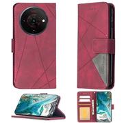 Aroepurt Custodia Comaptibile per Zte Blade A76 5G Case Custodia Cover Supporto Premium in PU [ con 9H HD Vetro Temperato] BF05 Red