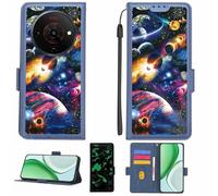 Aroepurt Custodia Comaptibile per Zte Blade A76 5G Case Custodia Cover Supporto Premium in PU[con Pellicola Protettiva HD con durezza 9H] [Blocco RFID][Effetto Luminoso Scuro] LPT-XQ