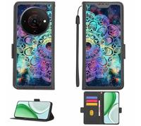 Aroepurt Custodia Comaptibile per Zte Blade A76 5G Case Custodia Cover Supporto Premium in PU[con Pellicola Protettiva HD con durezza 9H] [Blocco RFID][Effetto di rifrazione] LPT-HTT