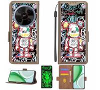 Aroepurt Custodia Comaptibile per ZTE Blade V70 Max Case Custodia Cover Supporto Premium in PU[con Pellicola Protettiva HD con durezza 9H] [Blocco RFID][Effetto Luminoso Scuro] LPT-MXX