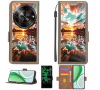 Aroepurt Custodia Comaptibile per ZTE Nubia Focus 5G Case Custodia Cover Supporto Premium in PU[con Pellicola Protettiva HD con durezza 9H] [Blocco RFID][Effetto Luminoso Scuro] LPT-FJ