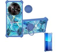 Aroepurt Custodia Comaptibile per Zte Nubia Focus Z2455 Case Custodia [ con 9H HD Vetro Temperato] Cover Supporto PC + Silicone IMDL-LS