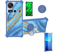 Aroepurt Custodia Comaptibile per Zte Nubia Z70S Ultra Nx737J Case Custodia [ con 9H HD Vetro Temperato] Cover Supporto PC + Silicone JSL-LDL