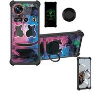 Aroepurt Custodia Comaptibile per Zte Nubia Z70S Ultra Nx737J Case Custodia [ con 9H HD Vetro Temperato] Cover Supporto PC + Silicone YGH-BQ