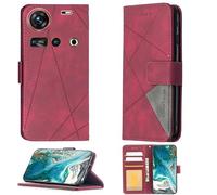 Aroepurt Custodia Comaptibile per Zte Nubia Z70S Ultra Nx737J Case Custodia Cover Supporto Premium in PU [ con 9H HD Vetro Temperato] BF05 Red