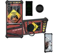 Aroepurt Custodia compatibile con Foxx Foxxd A67L Gen2 2026 [con 1 pellicola protettiva in vetro temperato] [PC rigido + silicone morbido] [supporto ad anello] [effetto luminoso] YGH-JGP