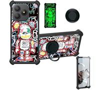 Aroepurt Custodia per Blackview Wave 9C Case Custodia [ con 9H HD Vetro Temperato] Cover Supporto PC + Silicone YGH-MXX