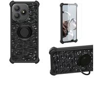 Aroepurt Custodia per Blackview Wave 9C Case Custodia [ con 9H HD Vetro Temperato] Cover Supporto PC + Silicone TZZH-Hei