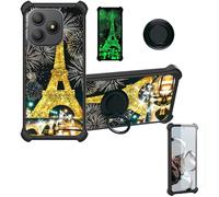 Aroepurt Custodia per Blackview Wave 9C Case Custodia [ con 9H HD Vetro Temperato] Cover Supporto PC + Silicone JSH-TT