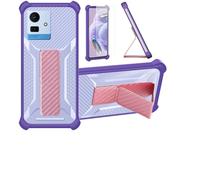Aroepurt Custodia per CUBOT Note 50 Coque Custodia Case Ibrida [con Protezione dello Schermo in Vetro temperato] [Supporto Magnetico Pieghevole] [Resistente alle Impronte digitali Smerigliato] Viola