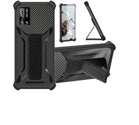 Aroepurt Custodia per Doogee N40 PRO Cover Custodia Case Ibrida [con Protezione dello Schermo in Vetro temperato] [Supporto Magnetico Pieghevole] [Resistente alle Impronte digitali Smerigliato] Nero