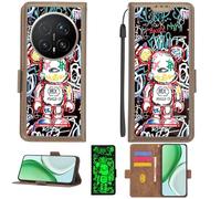 Aroepurt Custodia per Honor Magic8 PRO Case Custodia [ con 9H HD Vetro Temperato][Blocco RFID][Effetto Luminoso] PTZ-MXX