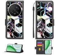 Aroepurt Custodia per Honor Magic8 PRO Case Custodia [ con 9H HD Vetro Temperato][Blocco RFID][Luce riflessa dai Colori Vivaci] PTH-HS