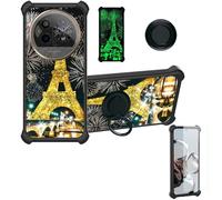 Aroepurt Custodia per iiiF150 Action 15pro Case Custodia [ con 9H HD Vetro Temperato] Cover Supporto PC + Silicone JSH-TT