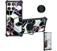 Aroepurt Custodia per Motorola Moto Edge 60s PRO Case Custodia [ con 9H HD Vetro Temperato] Cover Supporto PC + Silicone IMDH-HS