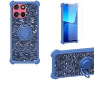 Aroepurt Custodia per Motorola Moto G57 Power Case Custodia [ con 9H HD Vetro Temperato] Cover Supporto PC + Silicone TZZH-LAN