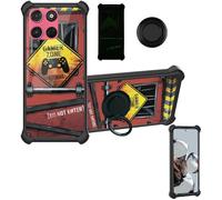 Aroepurt Custodia per Motorola Moto G57 Power Case Custodia [ con 9H HD Vetro Temperato] Cover Supporto PC + Silicone YGH-JGP