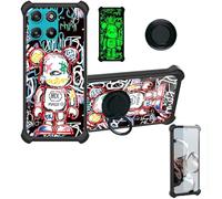 Aroepurt Custodia per Motorola Moto G67 Power 5G Case Custodia [ con 9H HD Vetro Temperato] Cover Supporto PC + Silicone YGH-MXX