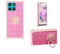 Aroepurt Custodia per Motorola Moto G67 Power 5G Case Custodia [ con 9H HD Vetro Temperato] Cover Supporto PC + Silicone TZZH-FEN