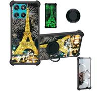 Aroepurt Custodia per Motorola Moto G67 Power 5G Case Custodia [ con 9H HD Vetro Temperato] Cover Supporto PC + Silicone JSH-TT