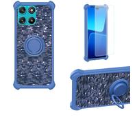 Aroepurt Custodia per Motorola Moto G67 Power 5G Case Custodia [ con 9H HD Vetro Temperato] Cover Supporto PC + Silicone TZZH-LAN