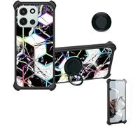 Aroepurt Custodia per OnePlus Turbo 6 Case Custodia [ con 9H HD Vetro Temperato] Cover Supporto PC + Silicone IMDH-HS