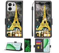 Aroepurt Custodia per OnePlus Turbo 6V Case Custodia [ con 9H HD Vetro Temperato][Blocco RFID][Paillettes Dorate + Luccicanti] PTH-TT